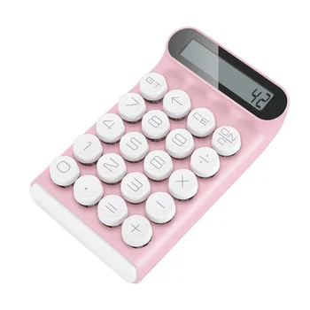 retro skaičiuoklė mechaninė klaviatūra nešiojamas kompiuteris 10 skaitmenų LCD ekranas 