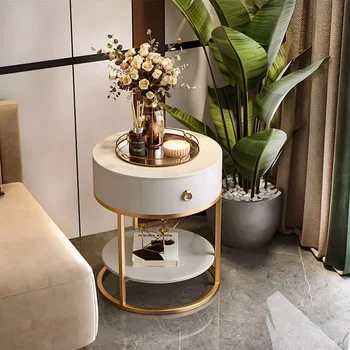 Nordic Bedroom Prabangus šoninis staliukas Modernus dizainas Mažas minimalistinis rašomasis stalas Darbo stalas Couchtisch Prieškambario baldai