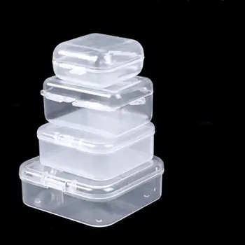 Mini plastikinė dėžutė Stačiakampė dėžutė Permatoma dėžutė Pakavimo dėžutė Laikymo dėžutė Dulkėms atsparus patvarus stiprus papuošalų laikymo dėklas
