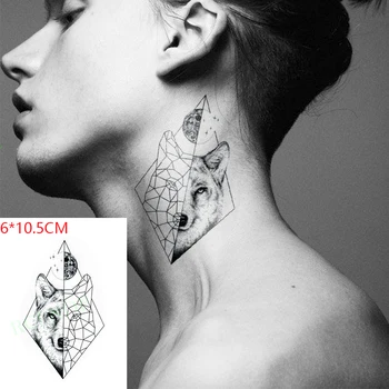 Neperšlampamas laikinas tatuiruotės lipdukas Vilko planetos deimanto forma šauni seksuali Kūno meno blykstės tatuiruotė Netikra tatuiruotė moterims vyrams
