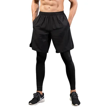Vyrai Bėgimo pėdkelnės su didelėmis kišenėmis Sportiniai antblauzdžiai Kompresinės greitai džiūstančios kelnės Bėgiojimas Fitnesas Sporto salės kelnės MMA Bėrimas