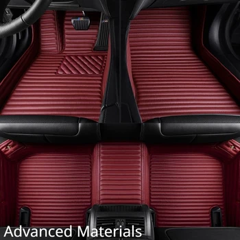 dryžuotas Pu odos individualus automobilio grindų kilimėlis BMW 5 serijos F10 2010-2016 metai Interjero detalės Automobilių aksesuarai Kilimas