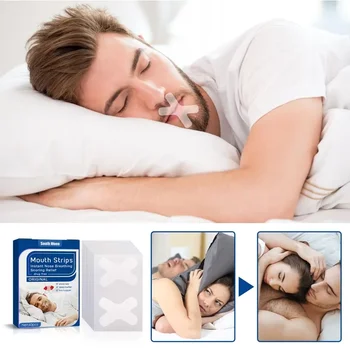 Anti Snoring Mouth Tape Sleep Aid Breathing Stopper Nose HealthCare Lipdukas Geresnis kvėpavimas Nosies juostelė Uždaryti tirpalą Naktinis pleistras