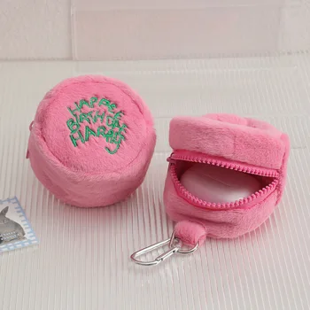 Kawaii Spot Cute Plush Harries Miela piniginė monetų maišelis Pyrago krepšys Rožinė mini moneta Puodžiai Piniginė Ausinių laidas Laikymo krepšys