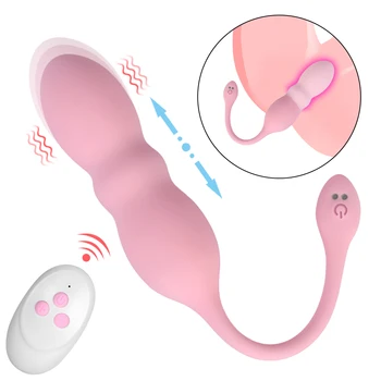 Automatinis tempimo vibratorius moterims Makšties kamuoliukai Klitorio spenelių stimuliatorius Analinis kištukas Moteriškas masturbatorius Erotinis kiaušinių sekso žaislas