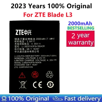 Aukštos kokybės Li3820T43P3h785439 2000mAH originali telefono baterija, skirta ZTE Blade L3 L 3 mobiliojo telefono baterijai