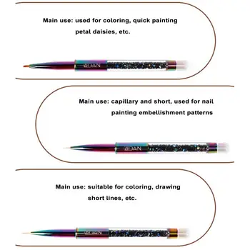 Gėlių nagų dažymo rašiklis Daugiafunkcinis nagų rašiklis Lengvai sukurkite nuostabius nagų dailės dizainus Lengvas kompaktiško dydžio grožis