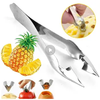 Ananasų peilis braškių vaisių žievelė Ananasų korėžių pjaustyklės pjaustytuvas 304 nerūdijančio plieno virtuvinis peilis Įtaisai Pjaustyklės spaustuko įrankis