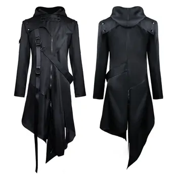 2023 Helovino kostiumas Viduramžių vyrų švarkas Naujas gotikinis paltas Ruduo/Žiema Helovino mados paltas vyrams