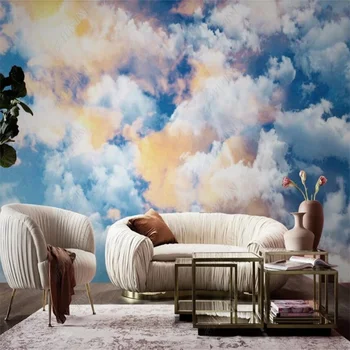 Custom Modern Mural Sky Clouds Natural Peizažry Home Decor 3D Photo Wall Paper Bedroom Decor Wallpaper Papel De Parede