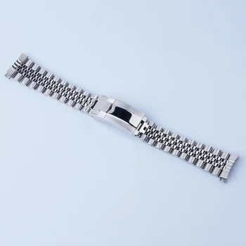 20 21mm Sliver Hollow Curved End Solid Screw Links Watch Band Jubilee strap For Seiko 5 For Seiko Panda SSC813- 819/ SSC911- 917