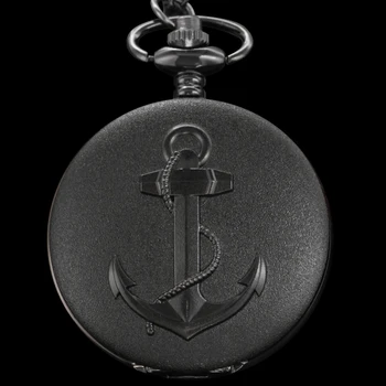 Voyage Laivo inkaro emblema Kvarcinis kišeninis laikrodis Retro Vyriškos ir moteriškos grandinės aksesuarai Vėrinys Pakabukas Papuošalų dovana