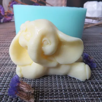 PRZY DW0107 3D Formos Mielos dramblio silikono muilo formos Gyvūnų žvakių aromatinės formos Pelėsių gamyba Pelėsiai Derva Molio formos Ekologiškos