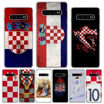 Croatia Grid Corporation vėliava silicio skambučio telefono dėklas, skirtas Samsung Galaxy S10 Plus S20 FE S21 S22 S23 Ultra Lite S10E S9 S8 + S7