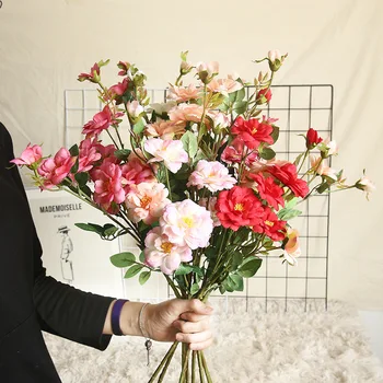 74cm Dirbtinė gėlė Rožė Persikas Vestuvės INS stilius Namų dekoravimas Rankų puokštė Siena Netikros gėlės Decoración Hogar