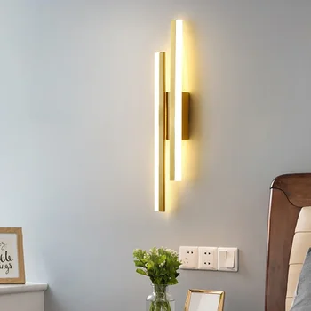 Modernus miegamojo sieninis šviestuvas televizoriaus fonui Koridorius Kambario dekoro linijos juostelė LED sieninis šviestuvas Šiaurės šalių minimalistinis Stilingas
