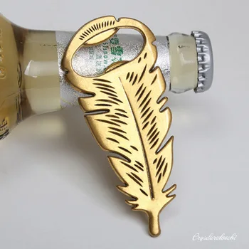 Kūrybinės plunksnos formos butelių atidarytuvas auksinis Auksinis Nešiojamas kūrybinis butelių atidarytuvas Skardinės atidarytuvas Baro įrankis Vestuvių vakarėlio favoritai