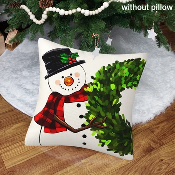 4vnt Praktiška metimo pagalvėlė Pagrindinis Žiemos kalėdinis dekoras Minkštas šventinis pagalvės užvalkalas Daugkartinio naudojimo lauko sofos komforto biuras