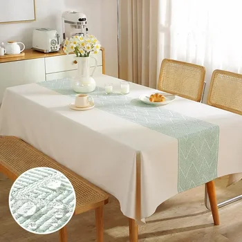 Neperšlampama stačiakampė staltiesė Šiaurės šalių namų medvilnės lininis stalo kilimėlis Sutirštinkite virtuvinį aliejui atsparų audinį Meksikietiškų stalo servetėlių audinys