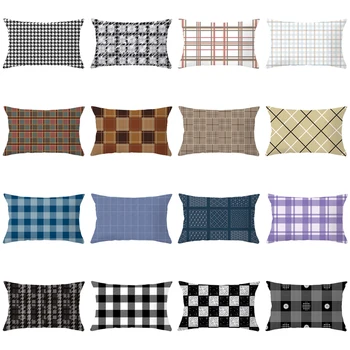 dryžuotas pledas Juosmens pagalvėlės užvalkalas sofai Automobilinis pagalvės dėklas Namų dekoravimas 30x50cm Nordic Casual Pillow Cover Housse De Coussin