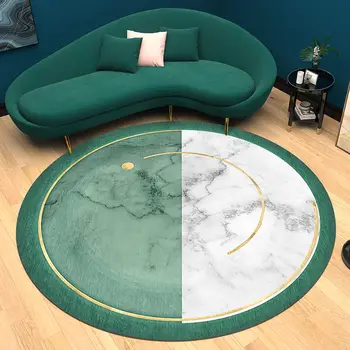 Šiaurietiškas abstraktus geometrinis kilimas tamsiai žalias Kėdės kilimėlis Plaunamas įėjimas Durų kilimėlis Kambarys Miegamasis Šeimos svetainės dekoras